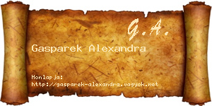 Gasparek Alexandra névjegykártya