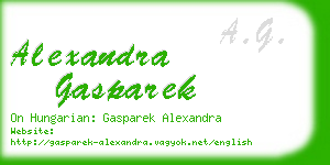 alexandra gasparek business card